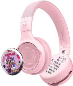 lot 33696 image: ONANOFF Disney StoryPhones Storytelling Foldable Bluetooth Kids Headphones, Intro Bundle with Mickey Mouse Story Disk (Rose Pink)
