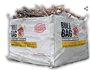 lot 35720 image: The BullBag Portable Foldable Reusable Construction Dumpster and Trash Bag - Retail $98
