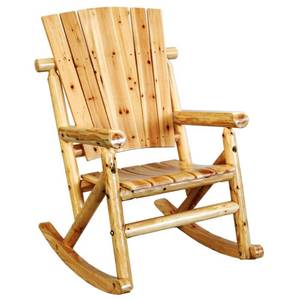 lot 35721 image: Leigh Country TX 95100 Aspen Outdoor Wood Adult Rocker - Natural - Retail $160
