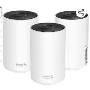 lot 35733 image: TP-Link Deco AXE5300 Wi-Fi 6E Tri-Band Whole-Home Mesh Wi-Fi System, 3-Pack - Retail $149