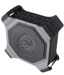 lot 35743 image: ECOXGEAR EcoEdge Waterproof Bluetooth LED Lit Speaker - Gray - Retail $79