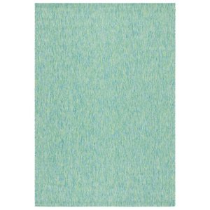 lot 37012 image: SAFAVIEH Courtyard Finnian Solid IndoorOutdoor Runner Rug  GreenBlue  2ft3in x 12ft - Retail $83