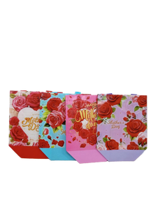 lot 38201 image: Mothers Day Rose Print Gift Bags Set of 12
