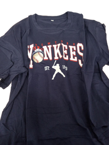 lot 38250 image: New York Yankees Baseball T-Shirt Navy Blue Large