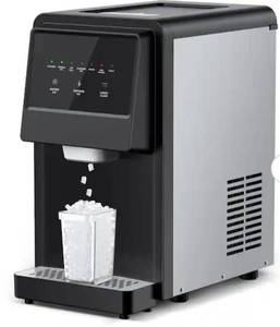 lot 33716 image: SKNKOY12.2 in. 70 lb. 24 H Nugget Stainless Steel Portable Ice Maker Countertop Chewable Ice, with Auto-Cleaning - Retail $345