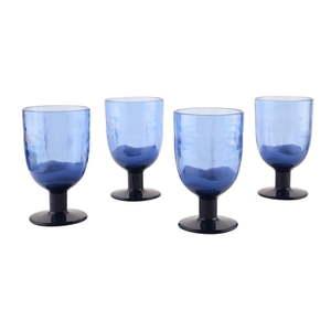 lot 33726 image: Beautiful 4-Piece 16-Ounce Acrylic Goblet Wine Colorblock Set  Multi-Color by Drew Barrymore