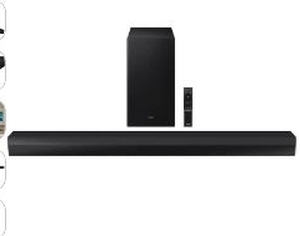 lot 35748 image: Samsung StoreSamsung HW-B73CDZA 5.1 Channel Soundbar with DTS VirtualX and Wireless Subwoofer, Adaptive Sound, Game Mode - Retail $329