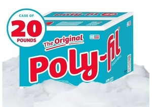 lot 35750 image: Poly-Fil Polyester Fiberfill Stuffing, 20lb Box, Bulk, by Fairfield