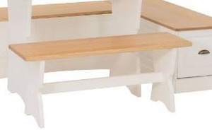 lot 35751 image: Linon Colby White Honey Bench