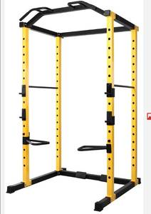 lot 35758 image: BalanceFrom PC-1 Series 1000lb Capacity Multi-Function Adjustable Power Cage Power Rack  Power (Cage Only) - Retail $220