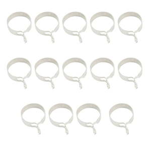 lot 35789 image: 34  Chrome Cafe Curtain Rod Clip Rings  by Mainstays  Chrome (14 Count)