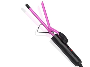 lot 35794 image: DAN Technology Small Barrel Ceramic Curling Iron Wand 38 inch Pink with Adjustable Temperature High Heat Hair Curling Irons Tiny Curler for Tight Curls Short & Long Hair