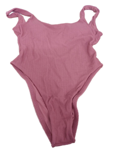 lot 38285 image: Vitamin A Pink Ribbed One Piece Swimsuit -Size L