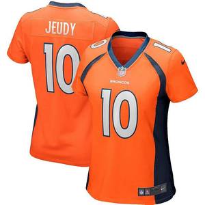 lot 38317 image: Womens Jerry Jeudy Orange Denver Broncos Game Player Jersey -Size L