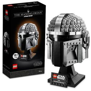 lot 38318 image: LEGO Star Wars The Mandalorian Helmet Model 75328 MISSING PIECES, PACK 1 AND 2 ARE NOT A PART OF THIS SET - Retail $90