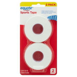 lot 38329 image: Equate 1.5  x 10 yd Athletic Sports Tape Supportive & Protective Easy Tear 2 Rolls