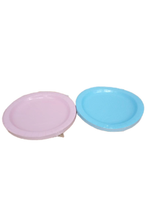 lot 38330 image: Way to Celebrate 8.5 Inch Disposable Plastic Plates Set, Pink and Blue, 40 Count (20 of Each)
