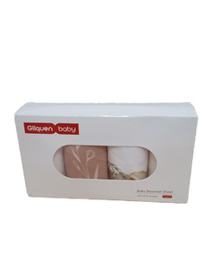 lot 38332 image: Gllquen Baby Bassinet Fitted Sheet Set 4-Pack