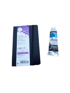 lot 38359 image: Daler Rowney Pocket Sketchbook with Grumbacher Oil Paint Tube