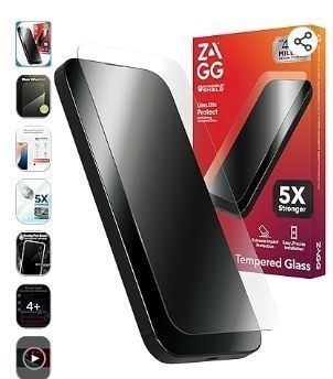 lot 30982 image: ZAGG Glass Elite Screen Protector for iPhone Air - 5X Stronger, Reinforced Edges, Ultra-Strong Tempered Glass, Scratch Resistant, Anti-Smudge, Easy Installation, InvisibleShield, Eco-Friendly