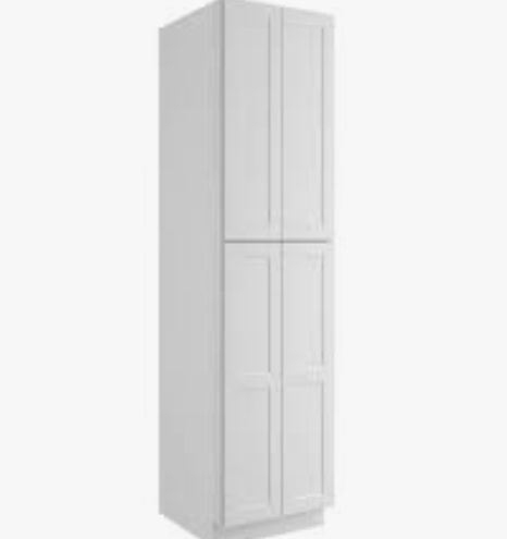 lot 16725 image: 8 ft tall White Cabinet (See Details)