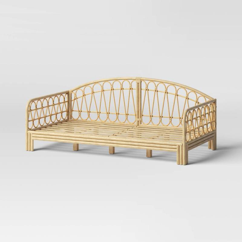 lot 30532 image: Rattan Kids Daybed - Pillowfort - Retail $500