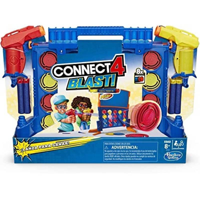 lot 15365 image: Hasbro Gaming - Connect 4 Blast (Two yellow foam Darts and three red discs are missing)