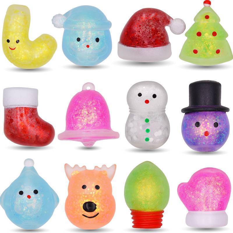lot 34077 image: 12 Pack Christmas Squeeze Toys
