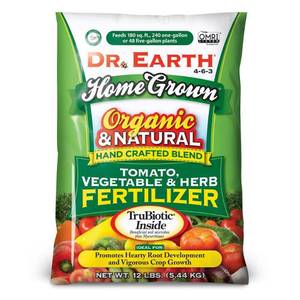 lot 33748 image: Dr. Earth Organic & Natural Home Grown Tomato and Vegetable Food 4-6-3 Fertilizer 12 lb.