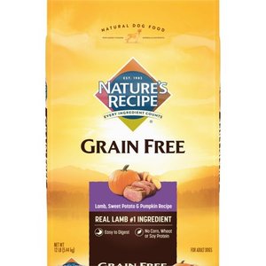 lot 33751 image: Natures Recipe Grain Free Lamb, Sweet Potato & Pumpkin Recipe Adult Dry Dog Food - 12lbs BEST BY FEBRUARY 6TH 2027