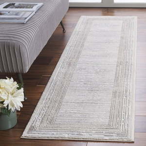 lot 35821 image: SAFAVIEH Parker Essence Abstract Runner Rug  TaupeGray Ivory 2x6