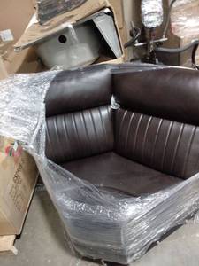 lot 35826 image: Modular Corner Sofa- Brown