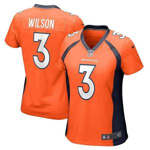 lot 38384 image: Womens Nike Russell Wilson Orange Denver Broncos Player Jersey - Retail $130