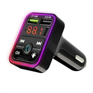 lot 38404 image: onn. Bluetooth LED FM Transmitter Car Charger with LCD Screen