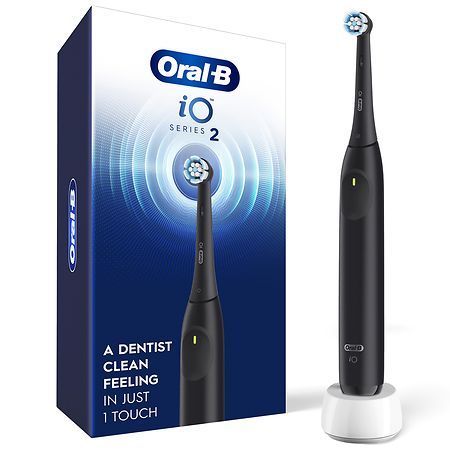 lot 34745 image: Oral-B Toothbrush  iO Series 2 Rechargeable Electric Toothbrush for Adults & Kids 3 Night Black 1 Gentle Care Brush Head - Retail $90