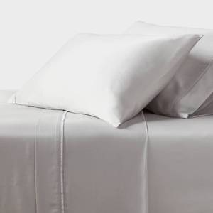 lot 33781 image: Queen 320 Thread Count Cool TENCEL� Lyocell Sheet Set Light Gray - Threshold Satin Weave, OEKO-TEX Certified, 4-Piece Set