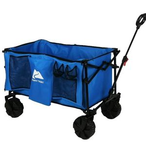 lot 33791 image: Ozark Trail All-Terrain Big Bucket Cart Wagon, Blue - Retail $79