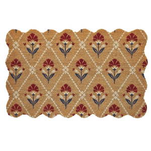 lot 37064 image: Floral Coir Outdoor Doormat RedWhiteBlue  48x 30 by My Texas House