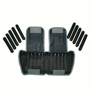 lot 37068 image: Adjustable Cuff Ankle Weight - (Includes 20, 1lb inserts) - Black  - Retail $74