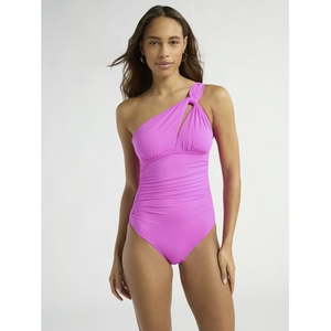 lot 38442 image: Sofia by Sofia Vergara Womens and Womens Plus One Shoulder Keyhole One Piece Swimsuit  -Size S
