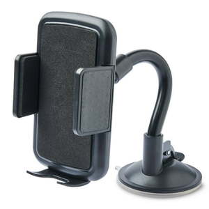 lot 38454 image: onn. Car Window or Dash Phone Mount Compatible with 2 in- 3.7 in Wide Mobile Phones  Black