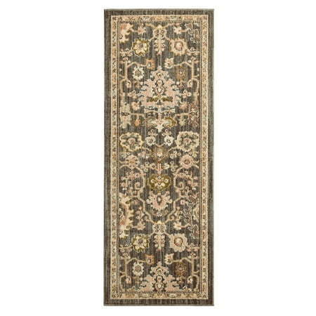lot 35467 image: Better Homes and Garden Modern Oushak Low Pile Stain and Fade Resistant Indoor Runner Rug Gray 2 7.5  x 7 - Retail $50