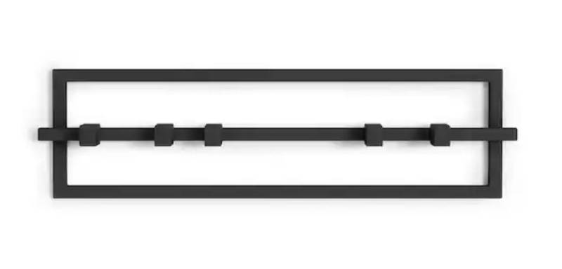 lot 15886 image: Umbra Cubiko 5-Hook Rack, Black (21x6x2.5)