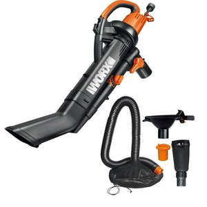 lot 35880 image: Worx TRIVAC 210 MPH at 350 CFM 12 Amps Corded Electric Leaf Blower  Lightweight  Ergonomic (Missing Part) - Retail $140