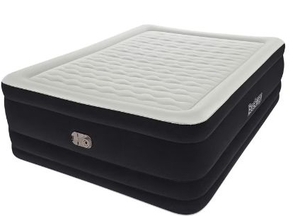 lot 35882 image: Bestway SleepSupport Air Mattress Queen 24 with Built-in AC Pump - Retail $102