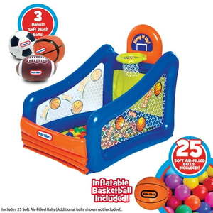 lot 35885 image: Little Tikes Hoop It Up Play Center  3 in 1Sports 25 Ball Value Pack  Indoor and Outdoor Play for Children 3 to 6 Years Old - Retail $54