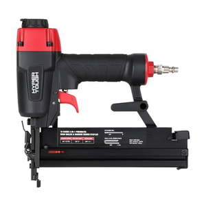 lot 35888 image: Hyper Tough 18 Gauge 2-in-1 Pneumatic 2-inch Brad Nailer and 14-inch Narrow Crown Stapler