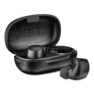 lot 37088 image: onn Bluetooth Wireless Earphones wCharging Case and Touch Controls  Black