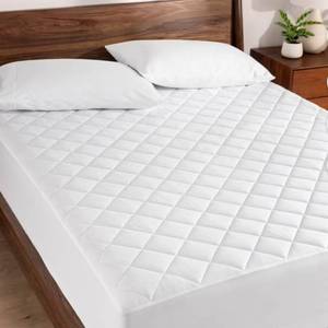 lot 37089 image: White Quilted Mattress Pad Protector (Size XL Twin)