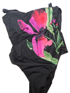 lot 38482 image: Shade & Shore Black Floral Print One-Piece Swimsuit -Size 18